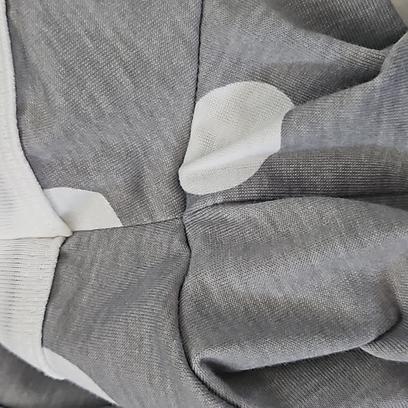 LuLaRoe Liv Gray and Off-white Polka Dot Crew Neck Short Sleeve Tee - Picture 9 of 14